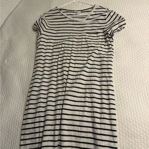 Striped Black and White T-Shirt Dress